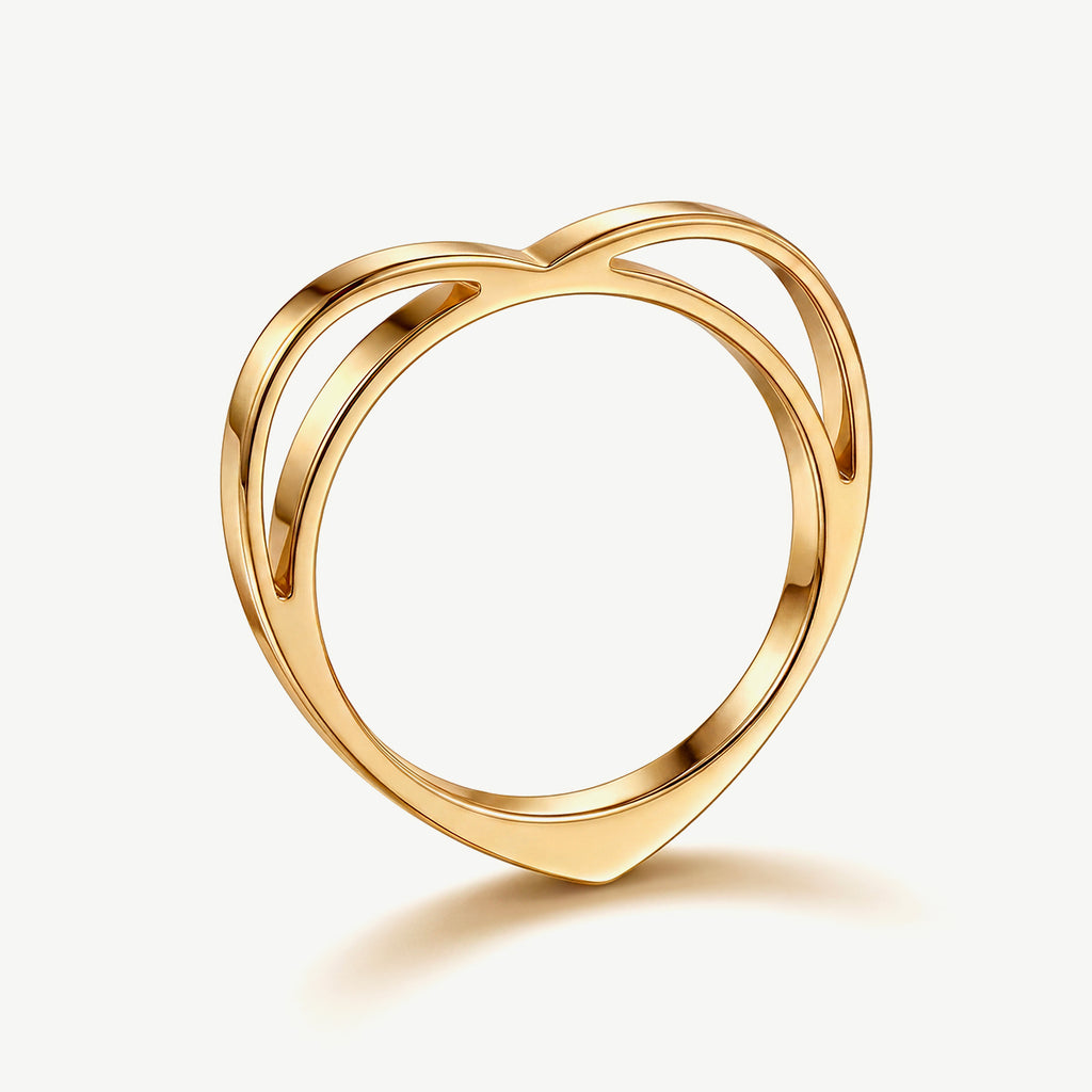Anello a Cuore Astratto