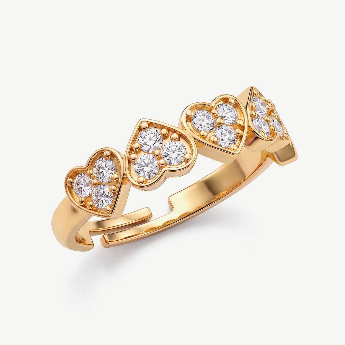 Anello Riviera con Cuori