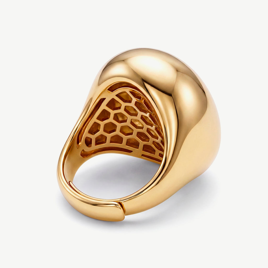 Anello a Fascia Ovale Bombata