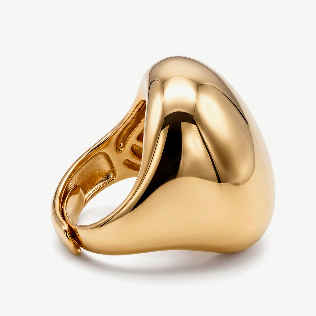 Anello a Fascia Ovale Bombata
