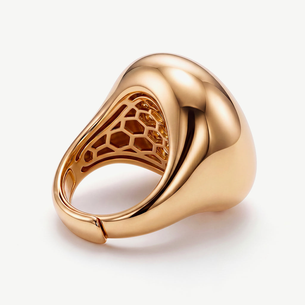 Anello a Fascia Quadrata Bombata