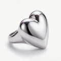 Anello a Fascia Cuore Bombata