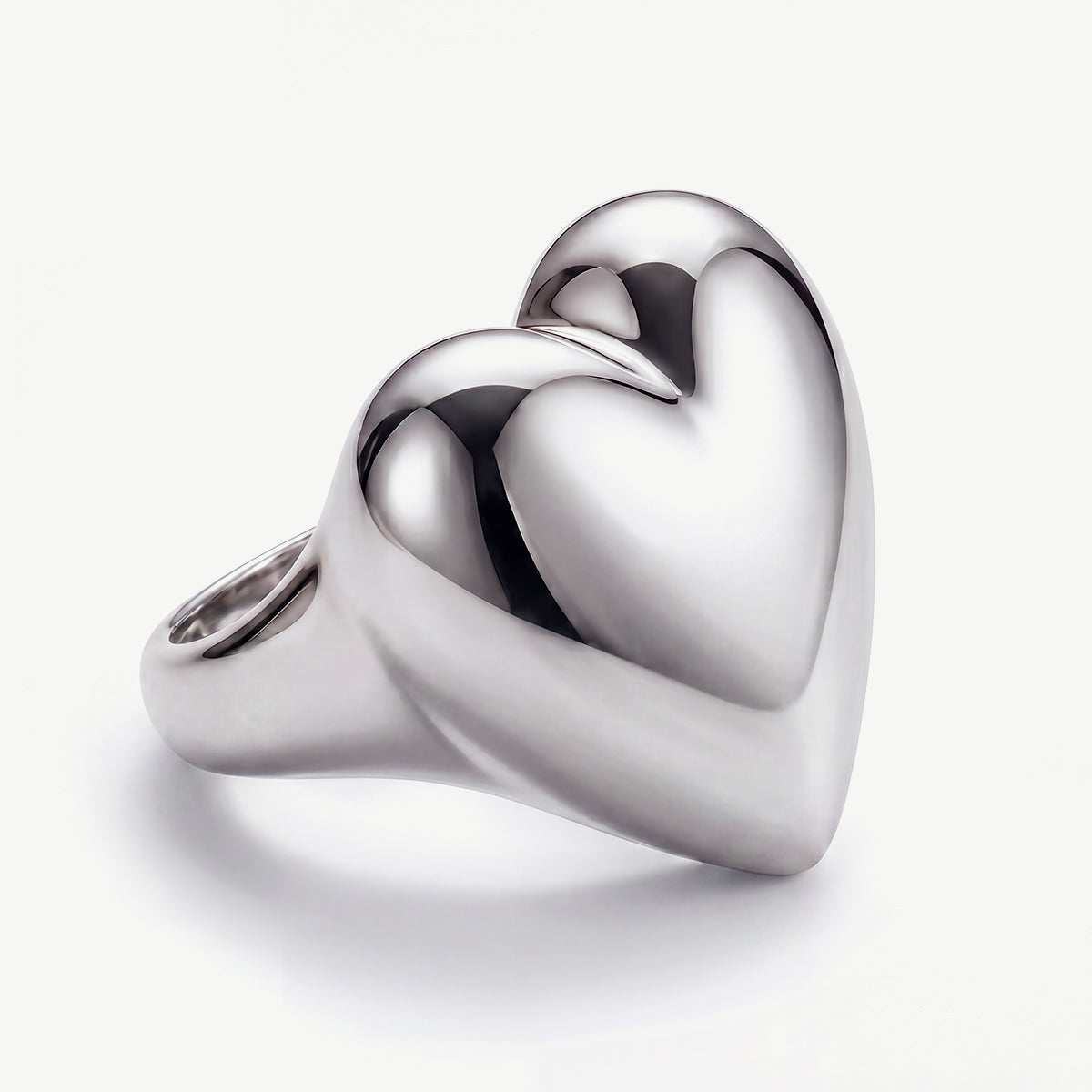 Anello a Fascia Cuore Bombata