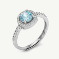 Anello Solitario con Punto Luce