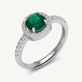 Anello Solitario con Punto Luce