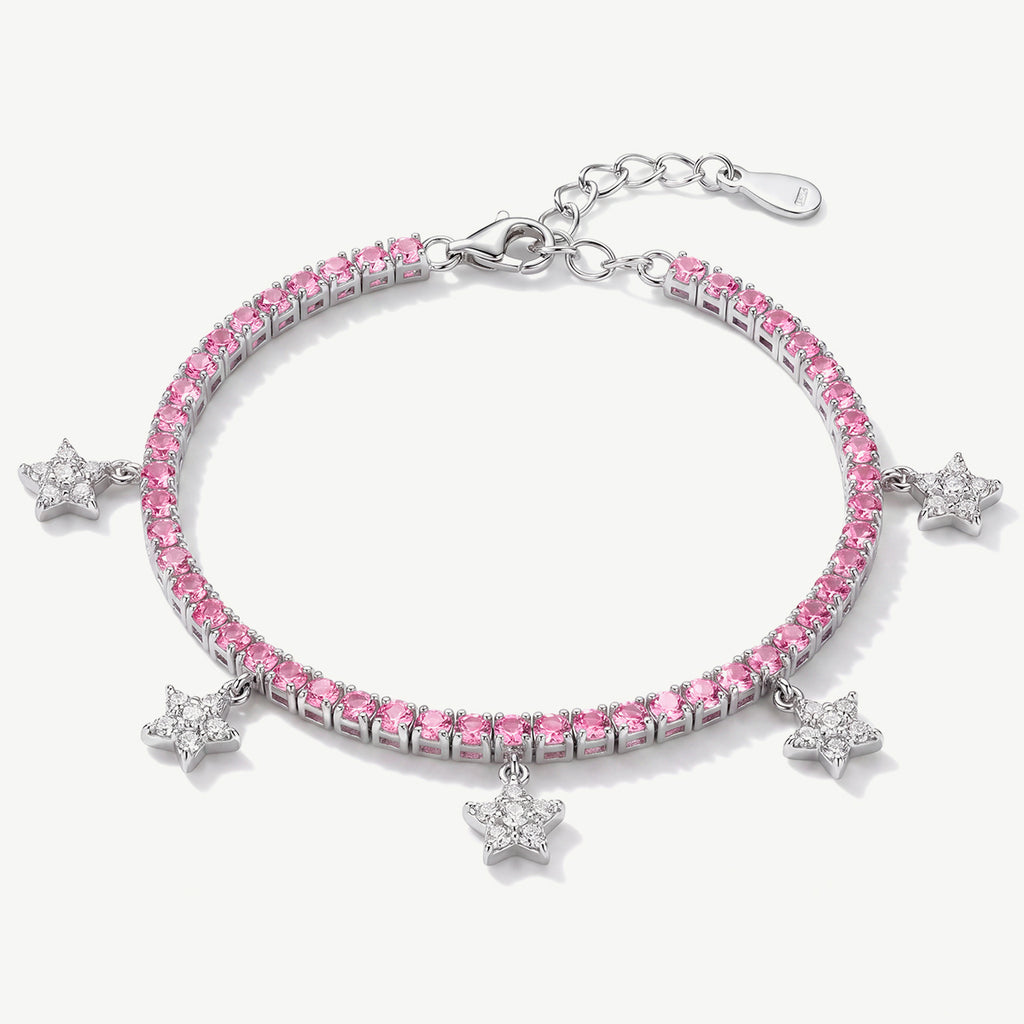Bracciale Tennis con Ciondoli a Stella