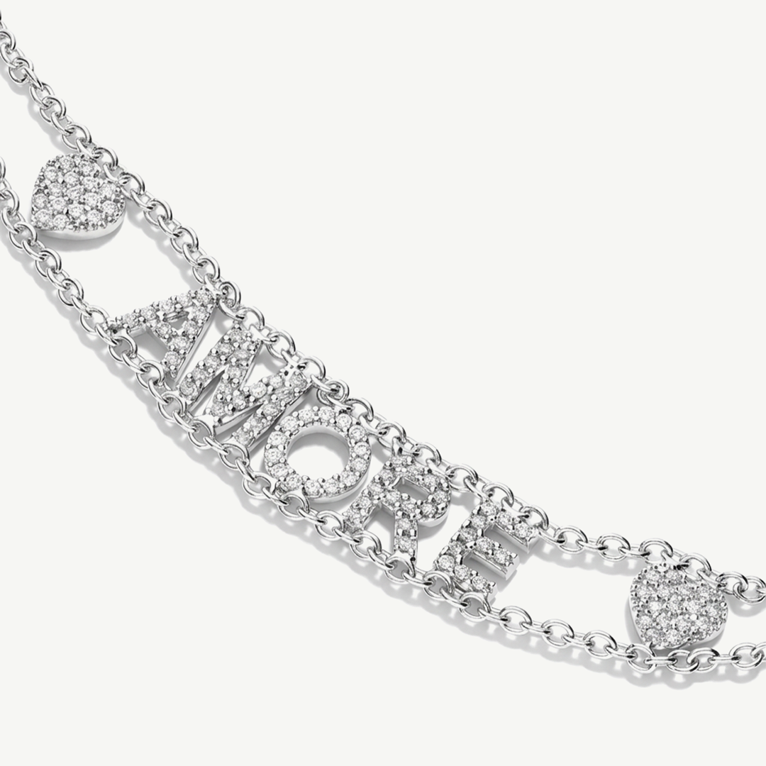 Bracciale con scritta Amore