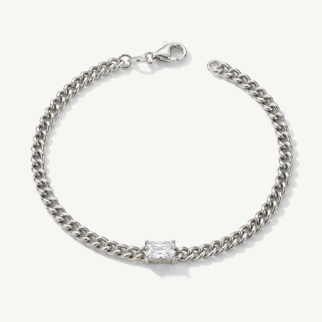 Bracciale con Punto Luce a Maglia Groumette