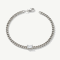 Bracciale con Punto Luce a Maglia Groumette