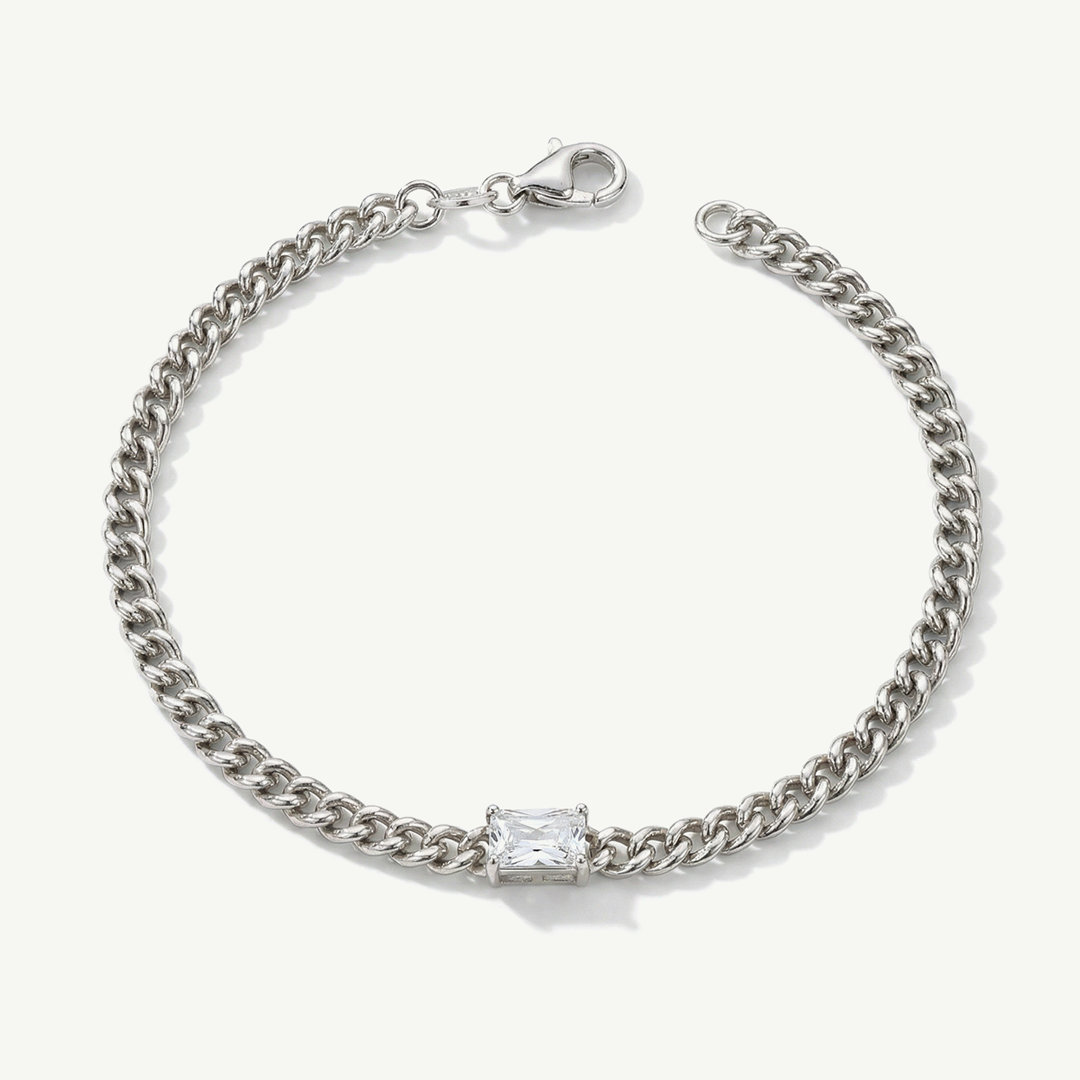 Bracciale con Punto Luce a Maglia Groumette