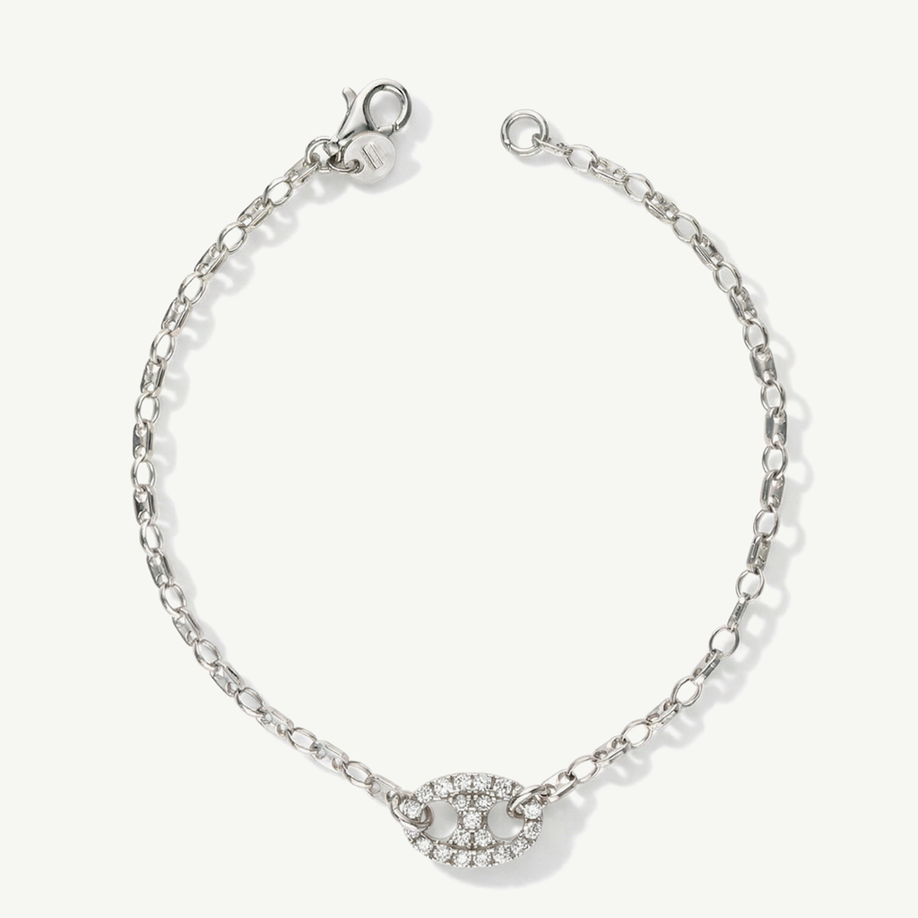 Bracciale con Ciondolo con Maglia Marina
