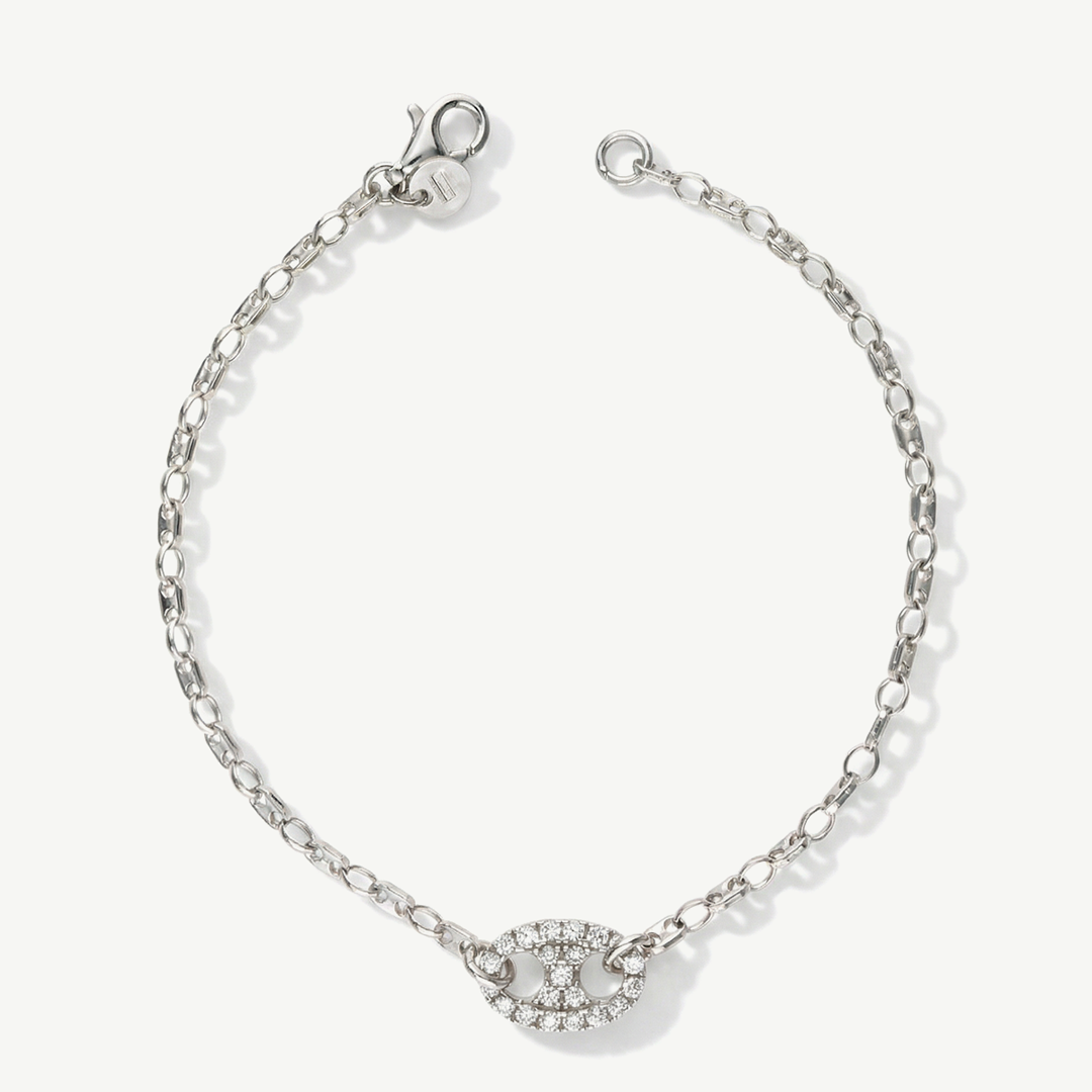 Bracciale con Ciondolo con Maglia Marina