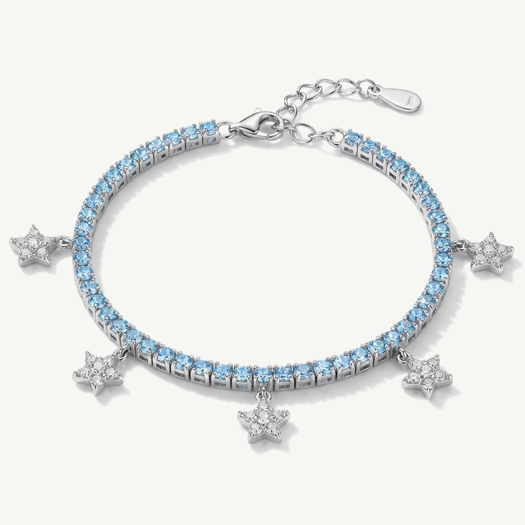 Bracciale Tennis con Ciondoli a Stella
