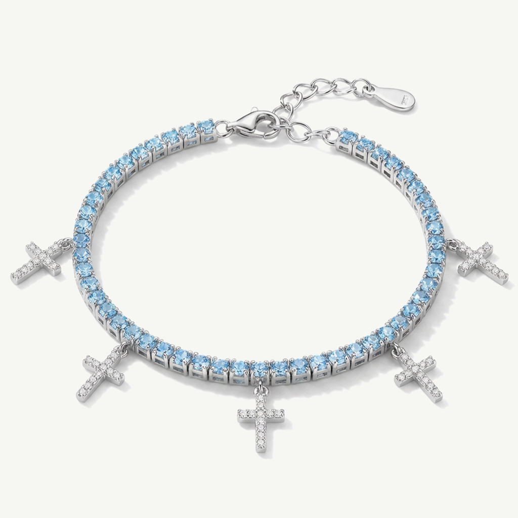 Bracciale Tennis con Ciondoli a Croce