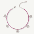 Bracciale Tennis con Ciondoli a Farfalla