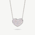 Collana con Ciondolo con Cuore in Argento 925 Rodiato e Zirconi