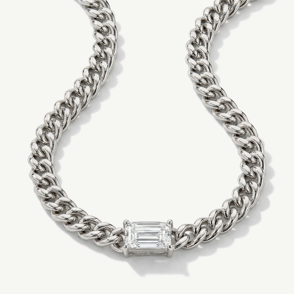 Collana Choker con Punto Luce a Maglia Groumette