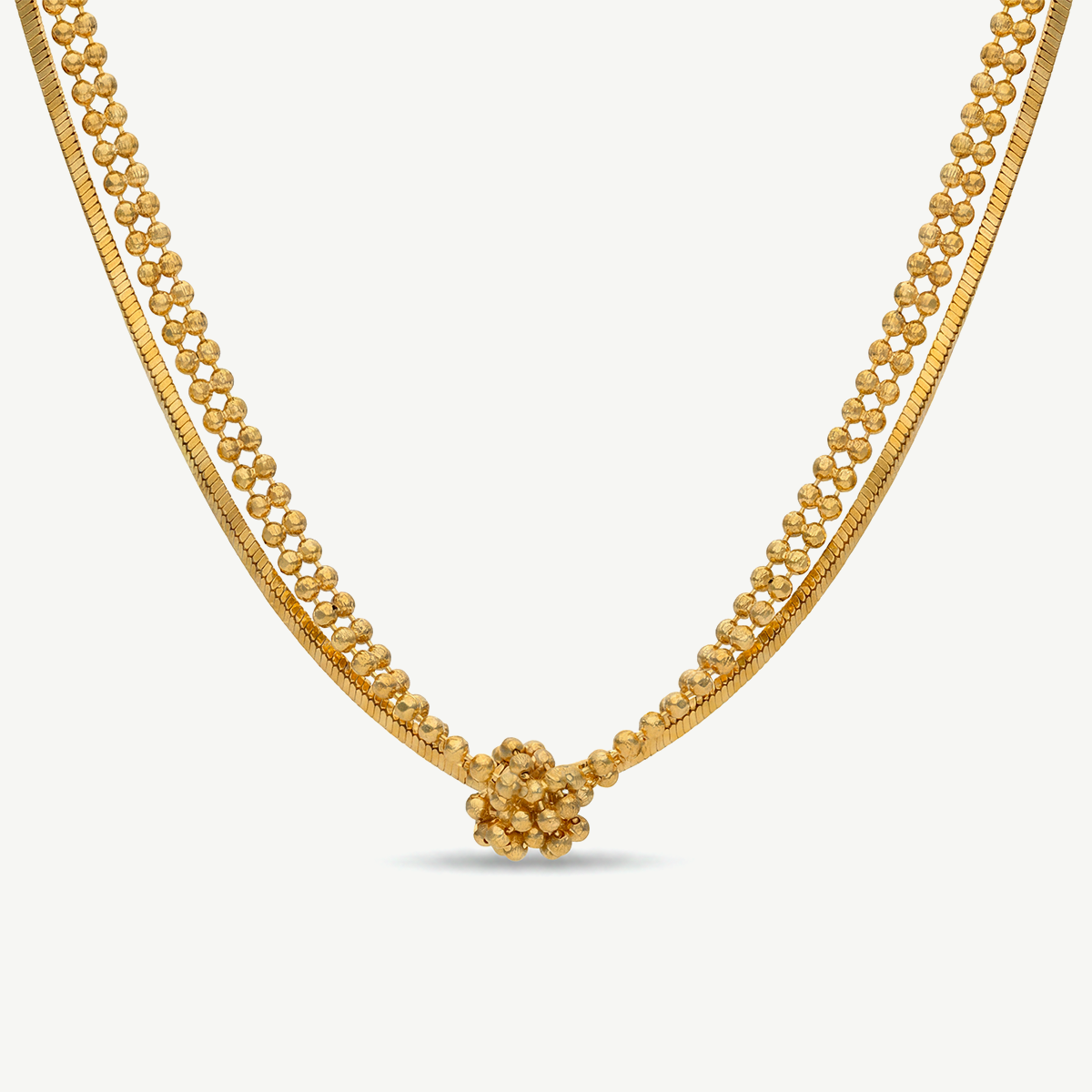 Collana con Nodo e Doppio Filo