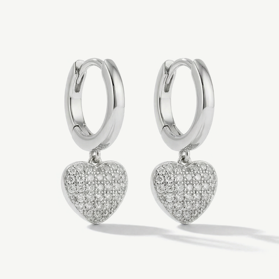 Orecchini a Cerchio con Cuore