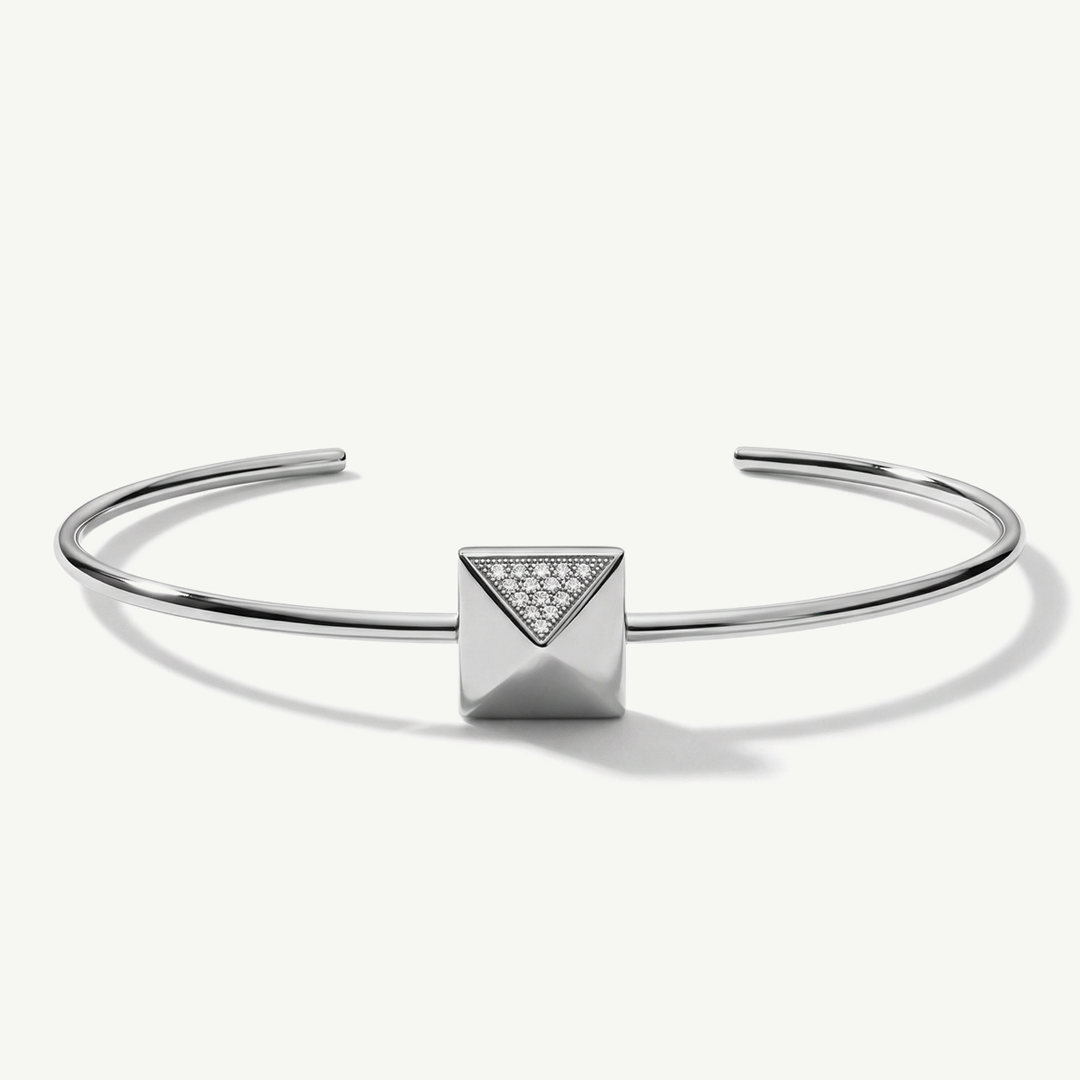 Bracciale Rigido con Elemento Geometrico