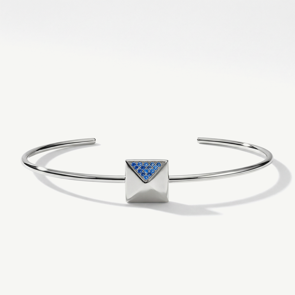 Bracciale Rigido con Elemento Geometrico