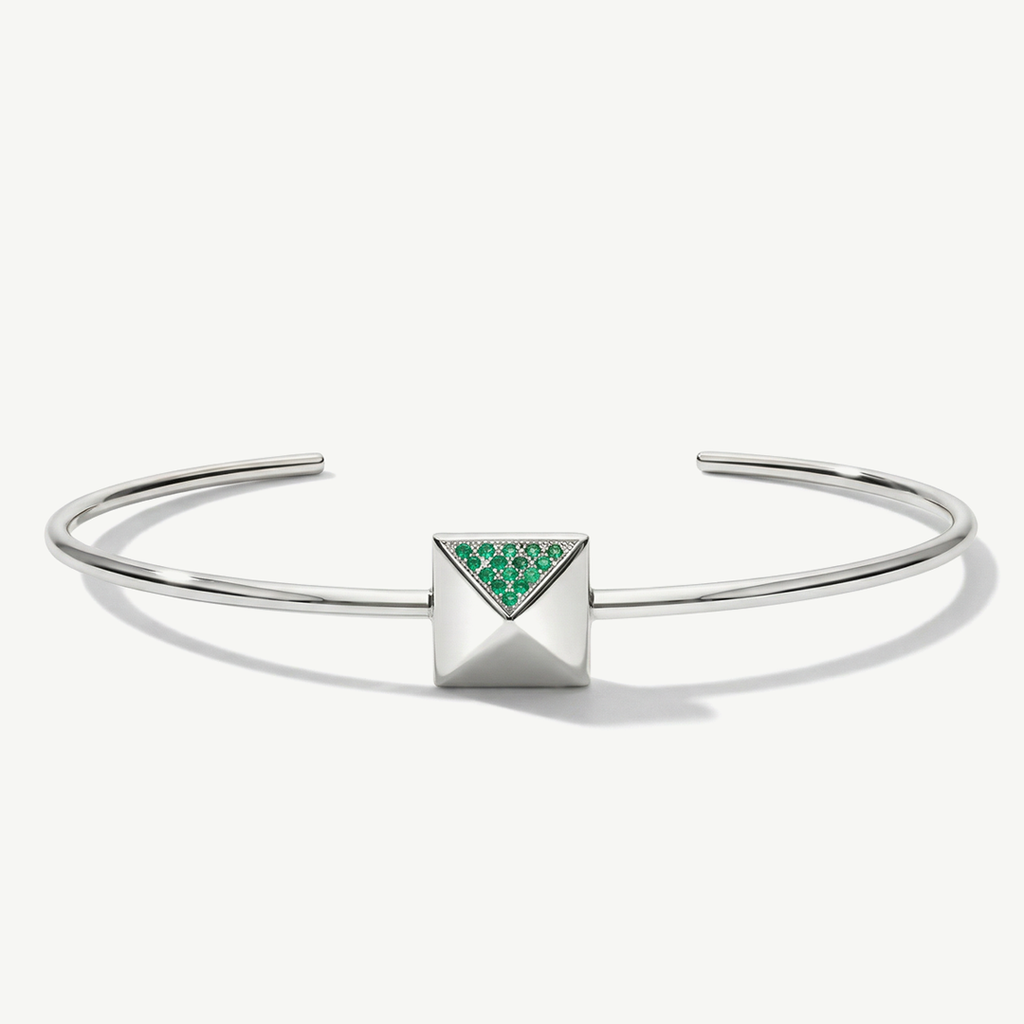 Bracciale Rigido con Elemento Geometrico
