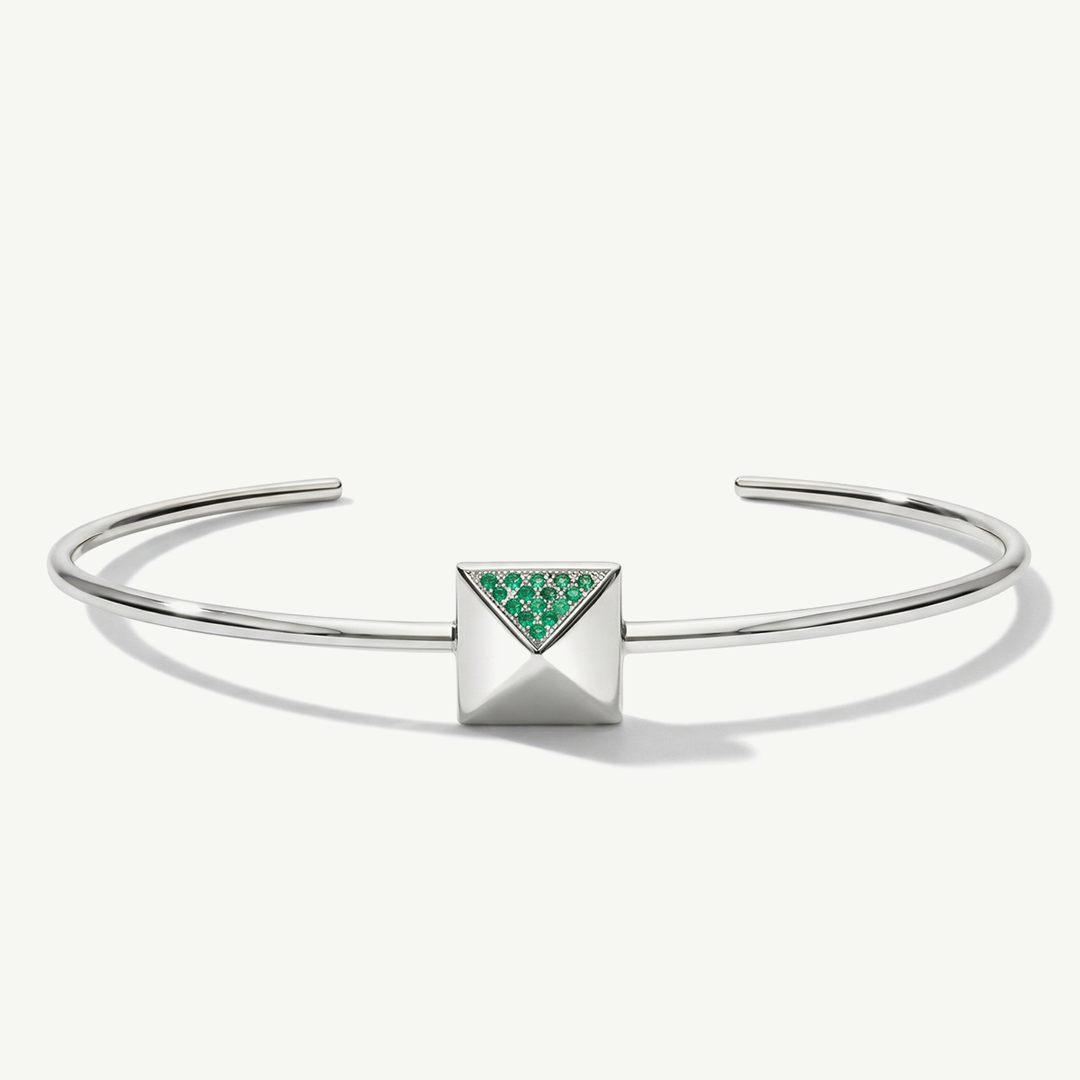 Bracciale Rigido con Elemento Geometrico