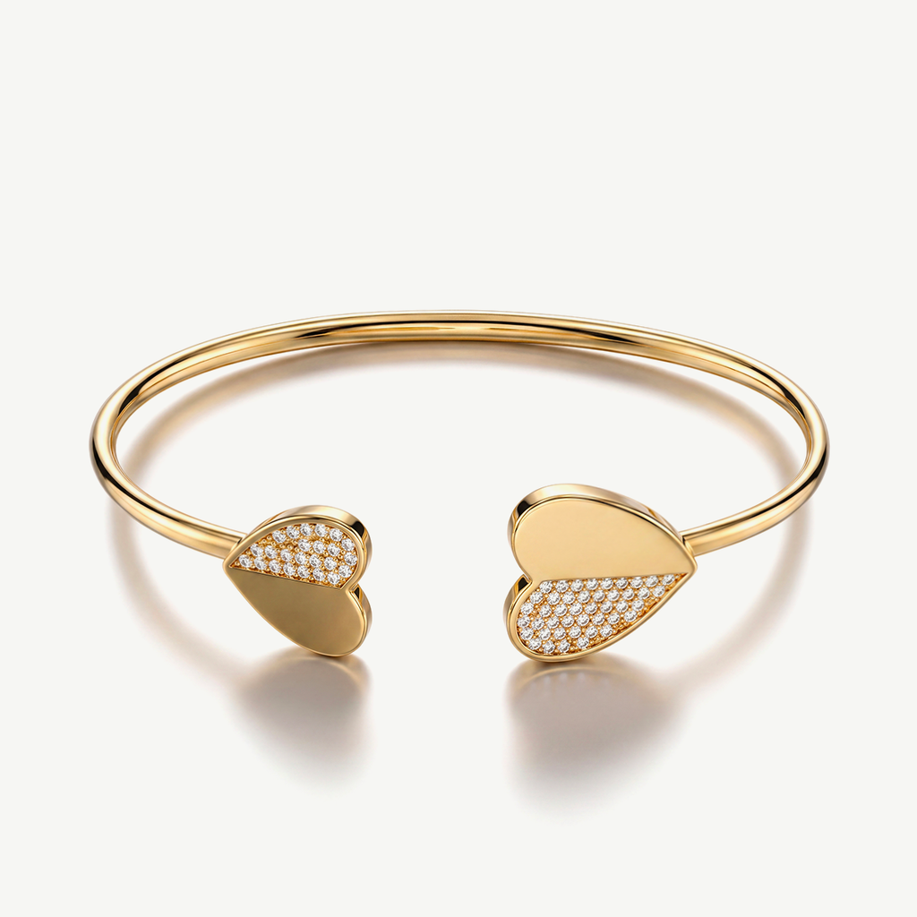 Bracciale Rigido con Cuori