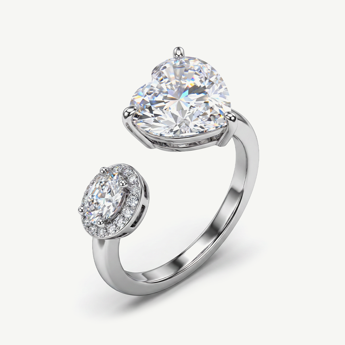 Anello con Cuore e Punto Luce