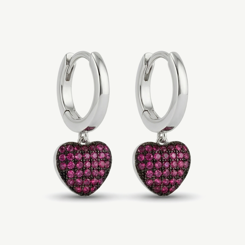 Orecchini a Cerchio con Cuore