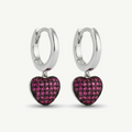 Orecchini a Cerchio con Cuore