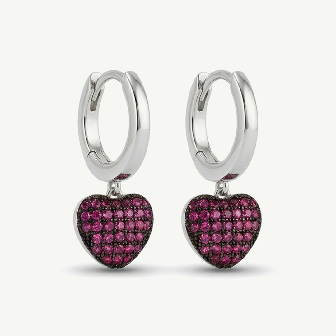 Orecchini a Cerchio con Cuore